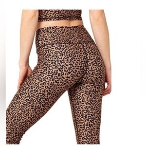 NWT Kyoden Leopard Print High-Waist Leggings size small